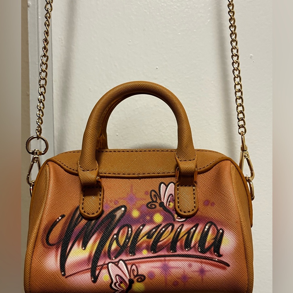 Bella Doña MORENA Tan Mini Bag with Chain Strap